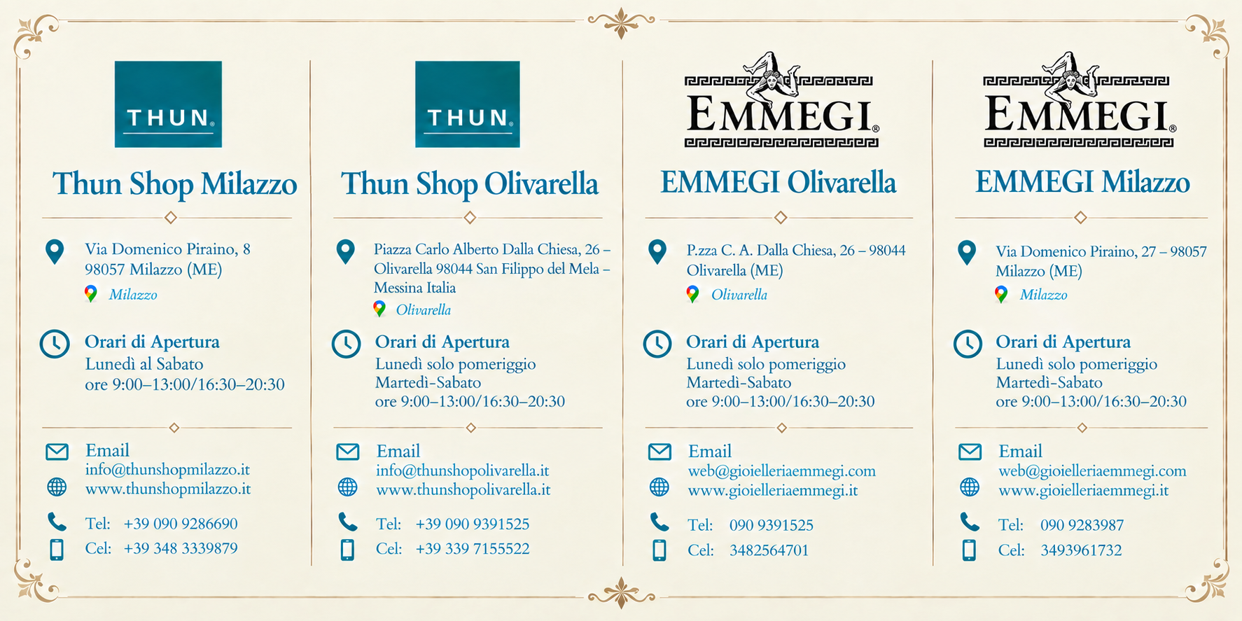CONTATTI THUN EMMEGI